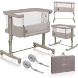 Lionelo Aurora 3in1 Co-sleeper - Babybedje tot 9 kg - Meegroeibed - 4 wielen met rem - Campingbedje