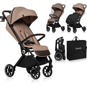Lionelo Buggy Cloe - Kinderwagen Premium + - tot 22 kg - verstelbare rugleuning - 5-punts veiligheidsgordels - grote zwenkwielen - klamboe - bekerhouder - lichtgewicht - compact - waterdicht