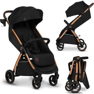 Lionelo Ingrid - Buggy - Kinderwagen tot 22 kg - Grote 360° draaibare wielen - met één hand inklapbaar - grote XXL-afdekking