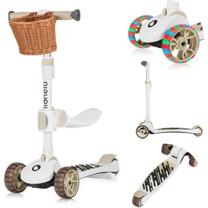 Lionelo - Franky - Kinderstep 2in1 - LED - 3 Wielen - Tot 50kg