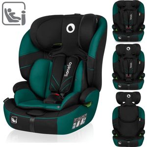 Lionelo Levi i-Size Autostoel – 1,5–12 Jaar (76–150 cm, Groep 1/2/3) – Universele Installatie met Autogordel – 10 Posities Hoofdsteun – Zijbescherming – Verwijderbare Rugleuning en Wasbare Bekleding