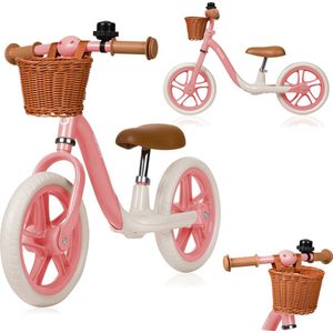 Lionelo - Alex Plus - Kinderloopfiets - Rood - Stalen Frame - Inclusief Mandje & Bel