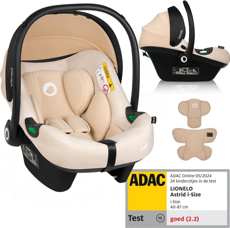 Lionelo Astrid i-Size - Autostoeltje - Memory Foam - Hoogte-instelling van de hoofdsteun 7cm