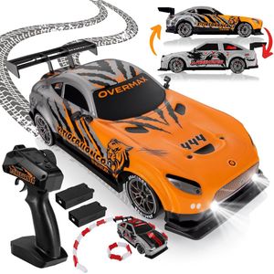 Max 18 Km/u Snelheid RC Drift Auto 1:16 - 2,4 GHz, Vierwielaandrijving, Met LED Verlichting, Voor Kinderen En Volwassenen 4WD Raceauto Met LED