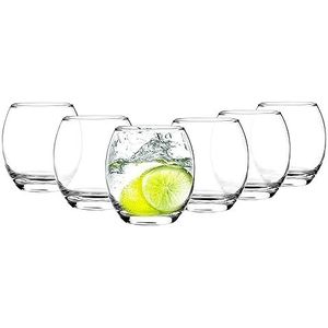 Glasmark KROSNO 1992 Set van 6 waterglazen, drankjes, sap, laag, vaatwasmachinebestendig, 6 x 300 ml