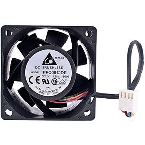 4-wire pwm cooler Delta PFC0612DE 6038 12V server chassis fan large volume cooling fan
