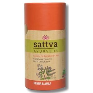 Natuurlijke haarkleur in rood - dubbele portie van Sattva Ayurveda: Henna rood voor mensen met een allergie Bio, plantaardige haarverf voor natuurlijke haarkleur, henna & amla haarkleur, volume en