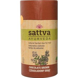 Sattva - Natuurlijke Haarverf - Chocoladebruin - Biologische Plantaardige Haarverf - Dubbele Portie