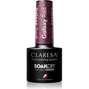 Claresa - SoakOff UV/LED Color Galaxy Gel Nagellak - Rood - 5 g