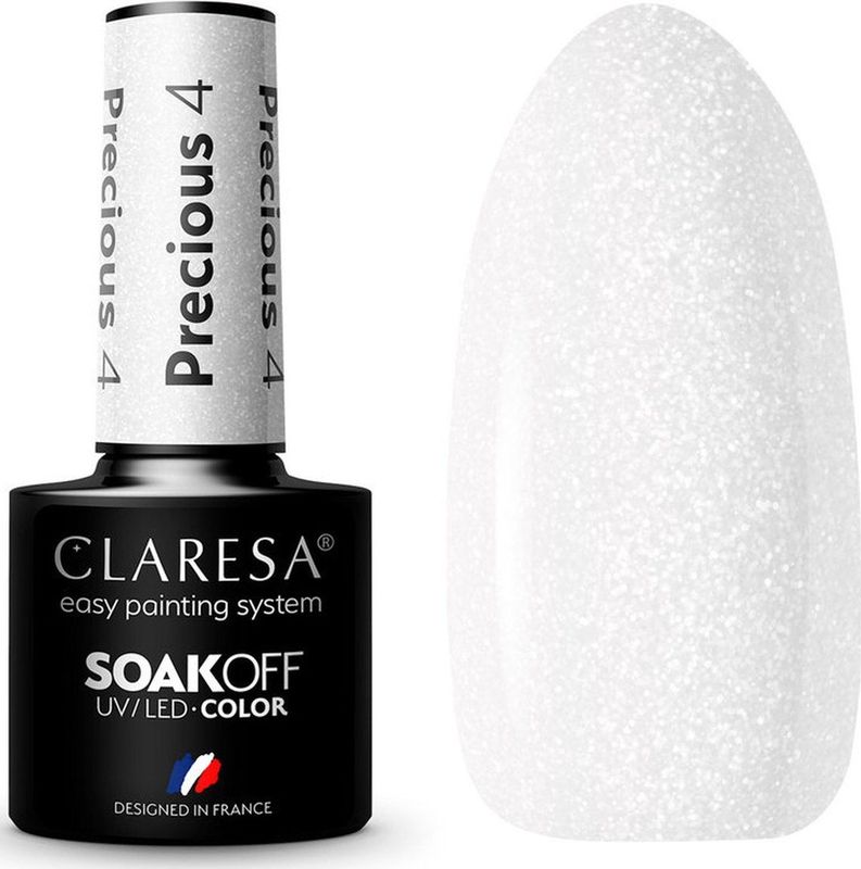 Claresa - Precious PS4 - Gellak - Parelmoer Wit - 5ml