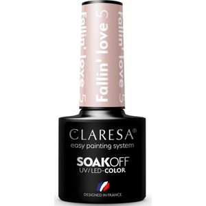 Claresa - Fallin' Love 5 - UV/LED Gellak - Lichtbeige - 5ml