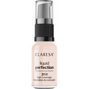 Claresa - Liquid Perfection 2in1 - Foundation - Tint 101 Light - 18 g