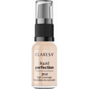 Claresa - Liquid Perfection 2in1 - Foundation - Tint 102 Warm Medium - 18 g