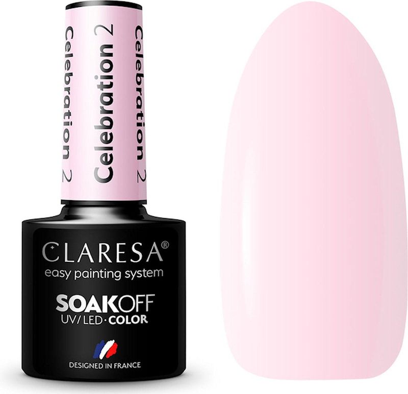 Claresa - Celebration 2 - UV/LED Gellak - Semi-transparant Lichtroze - 5ml