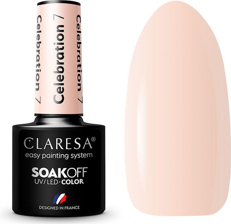 Claresa - Celebration 7 - Gellak - Perzikkleurig Beige - 5ml