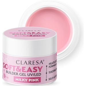 Claresa - Soft&Easy Builder Gel - Nagellak - Milky Pink - 12 g