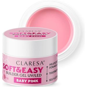 Claresa gel bouwenący voor nagels Soft&Easy Builder - Baby roze 45 g