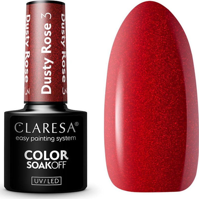 Claresa - SoakOff UV/LED Nagellak - Kleur Dusty Rose - 5 g