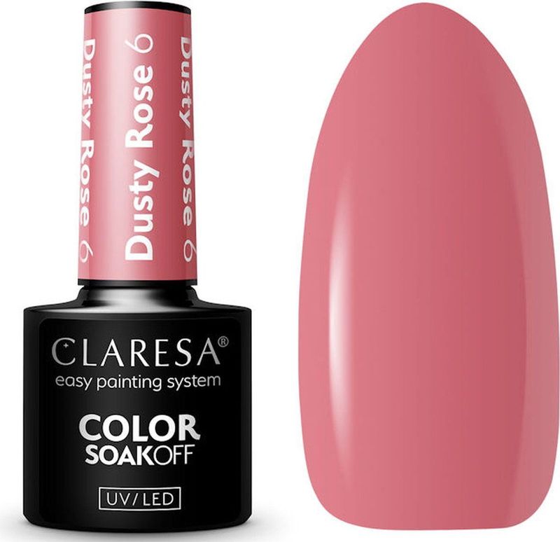Claresa - Dusty Rose 6 - UV/LED Gellak - 5ml - Framboos Roze