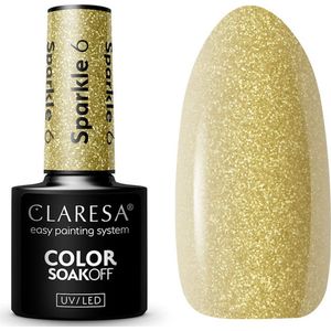 Claresa - Sparkle 6 - UV/LED Gellak - Licht Goud - 5ml