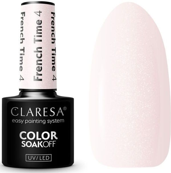 Claresa - French Time 4 - UV/LED Gellak - Lichtroze - 5ml