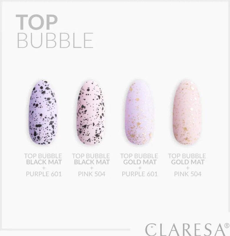 Claresa Top Coat Bubble Gold Mat No Wipe 5ml