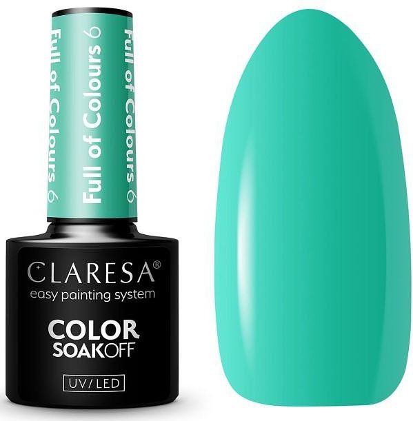 Claresa - Full Of Colours 6 - Gellak - Blauwgroene Turqoise - 5ml