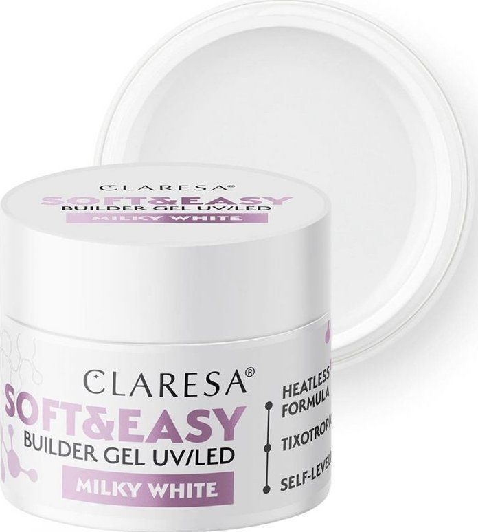Claresa Soft & Easy Buildergel  UV/LED |MILKY WHITE  Nailstyling |