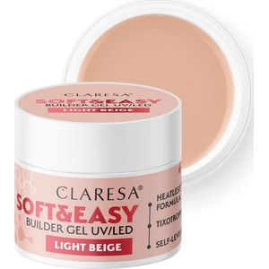 Claresa - Soft&Easy Builder Gel - Nagellak - Light Beige - 12 g