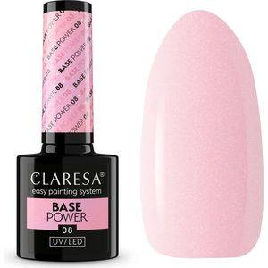 Claresa - UV/LED Base Power Nagellak - Tint 08 - 5 g - Gel voor Nagels