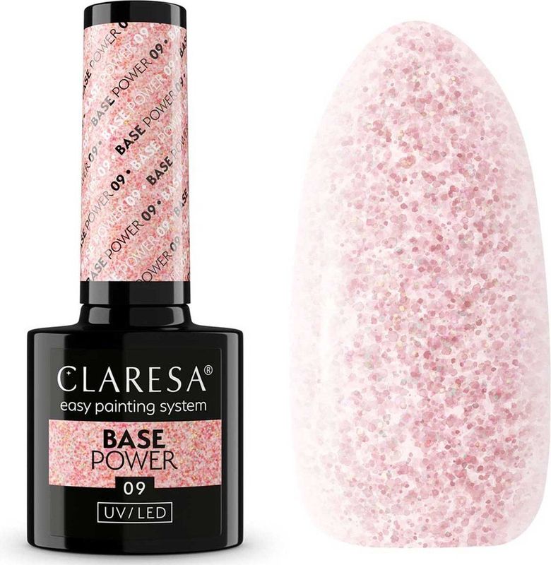 Claresa - UV/LED Base Power - Nagellak - Tint 09 - 5 g - Gel