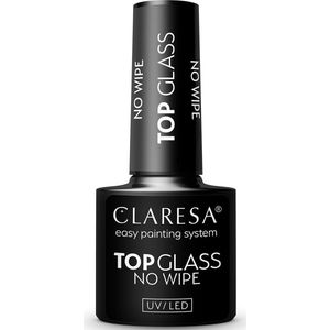 Claresa - UV/LED Top Glass No Wipe Top Coat Gel - 5 g - Voor Nagels