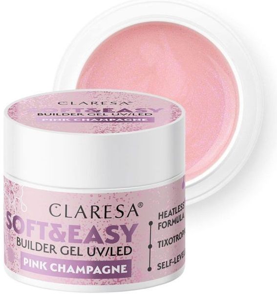 Claresa - Soft & Easy Builder Gel - Lichtroze - 12 gram - Blinking Pink