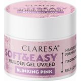 Claresa - Soft & Easy Builder Gel - Lichtroze - 45 gram - Blinking Pink