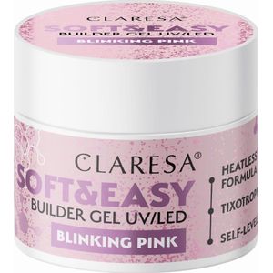 Claresa - Soft & Easy Builder Gel - Lichtroze - 45 gram - Blinking Pink