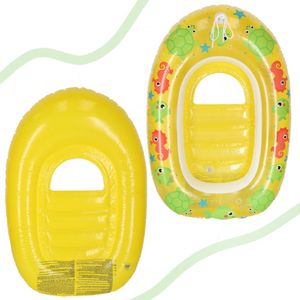 Bestway Opblaasbaar Bootje Geel - 3 tot 6 Jaar Zwemband - Opblaasboot - Baby Float - Kinderen - Rubberboot