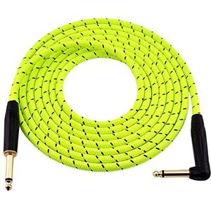 Reds Music Instrumentale gitaarkabel, GCF1230TB, jack 6.3 mono/jack 6,3 mono-hoekig, gevlochten kabel voor buiten, decoratief, (3 m)