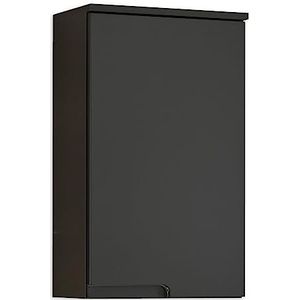 SPICE Badkamerhangkast in mat zwart, badkamerkast, badkamerkast met veel opbergruimte, 40 x 66,5 x 23 cm (b x h x d)