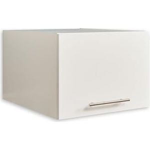 Laundreezy Wasmachinekast, wit, voor extra opbergruimte in de wasruimte, hout, 1 x 50 cm opbergkast