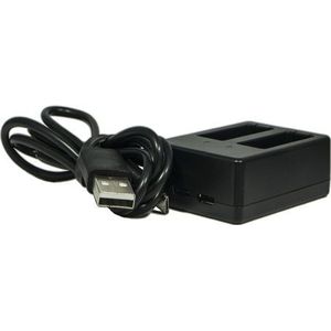 Xrec oplader dubbel USB voor AHDBT-501 / GoPro HERO 7 6 5 zwart