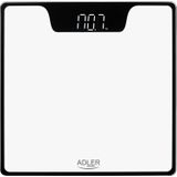 Adler AD8174W Personenweegschaal - Wit - Gehard Glas - LED-Display
