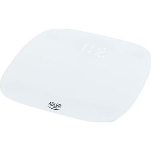 Adler AD8176 Personenweegschaal - Wit - Gehard Glas - Hoge Precisie