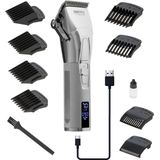 Camry CR 2835s - Hoogwaardige metalen tondeuse - zilverkleurig - met LCD-scherm - Premium