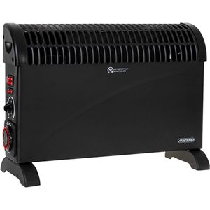 Mesko - Elektrische Convector Kachel - MET Instelbare Thermostaat & 24H Timer - 3 Warmtestanden - 2000W - Zwart