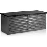 Kussenbox - opbergbox tuin - 143x57x53,5 cm - 390 liter - zwart