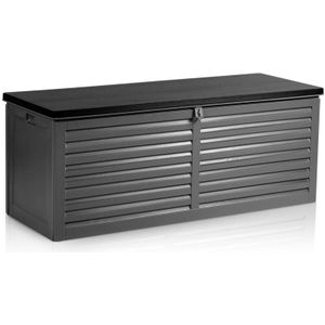 Kussenbox - opbergbox tuin - 143x57x53,5 cm - 390 liter - zwart
