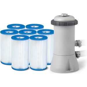 Intex zwembad filterpomp - 3785L/h - aansluiting 32mm - incl 7 filters