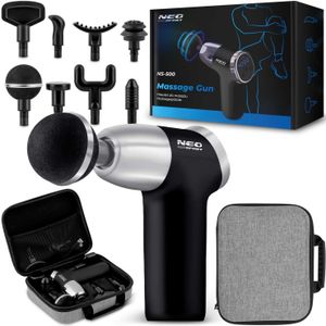 Massagepistool NS-500 - Zwart - 8 Verwisselbare Opzetstukken