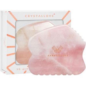 Crystallove Rose Quartz Contour Gua Sha massage-instrument voor het Gezicht 1 st