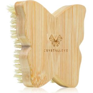 Crystallove Bamboo Butterfly Agave Body Brush Massage Borstel voor het Lichaam 1 st